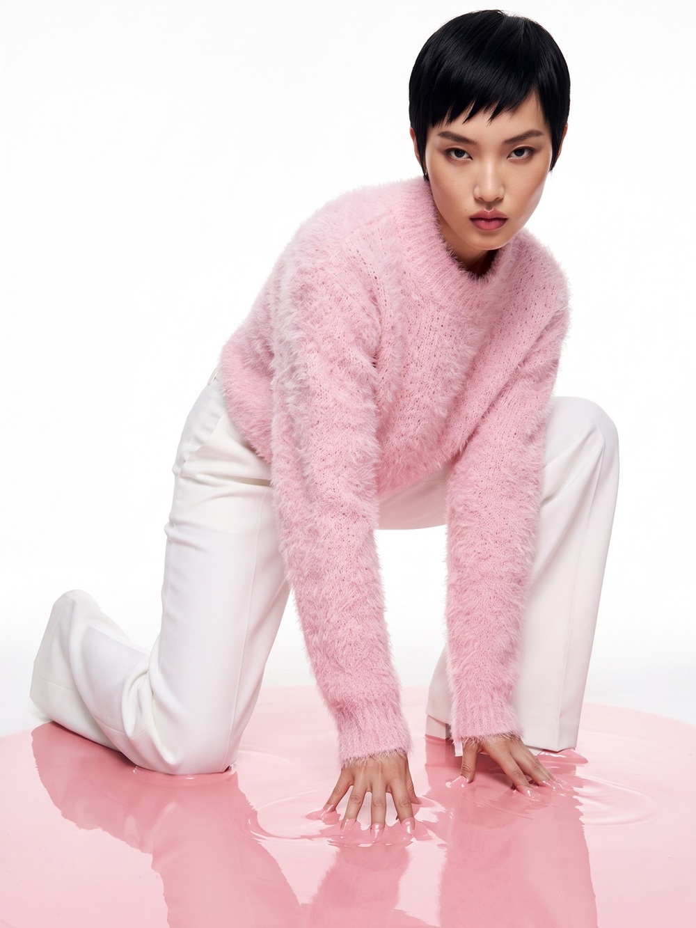 Wild Fable Soft Pink Fuzzy Women's Sweater